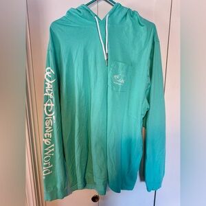 Disney Turquoise Mint Teal Aqua Mickey Moose Hoodie Long Sleeve Shirt